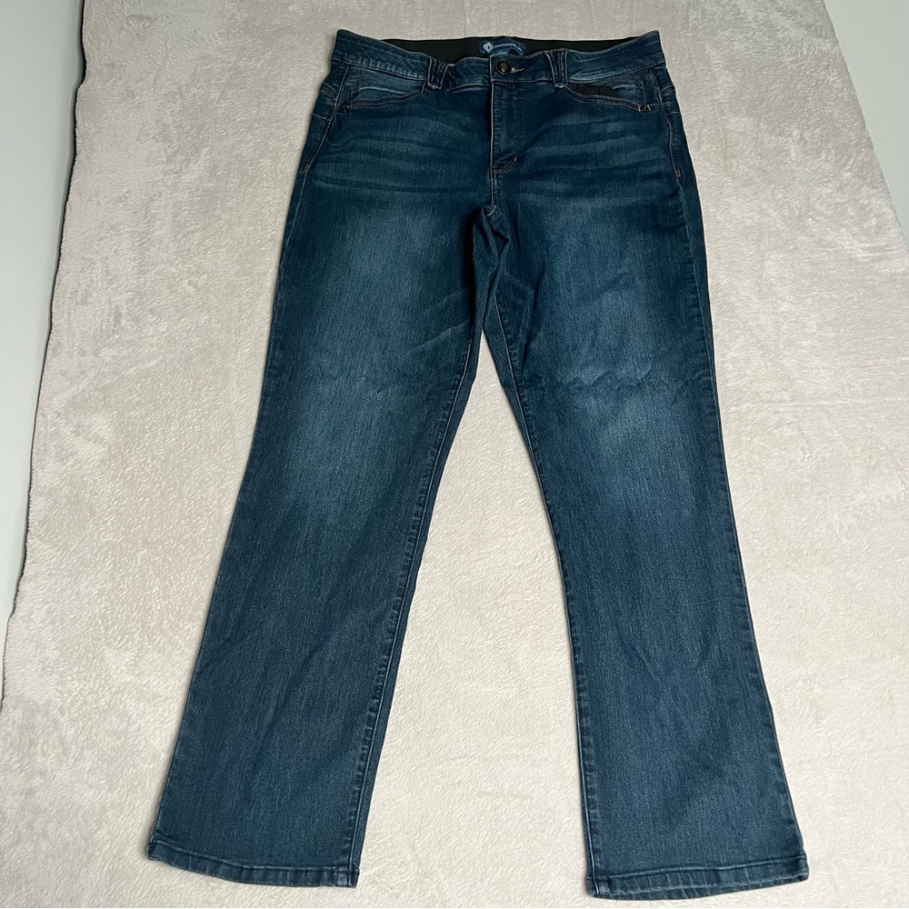 Democracy Women's Ab Solution Boot Cut Jeans - Dark Blue